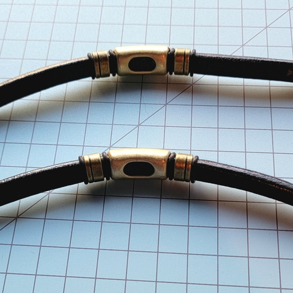 Brass and Leather bracelets - Picture 6 of 8